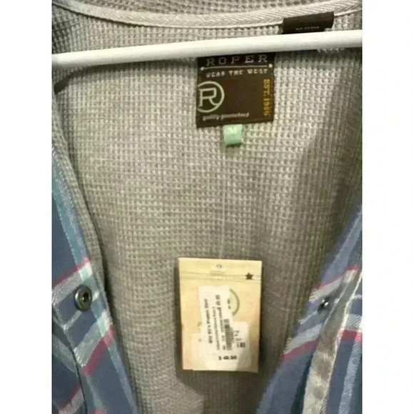 Roper Long Sleeve Snap Thermal Flannel Shirt Jacket Size M, NWT - Picture 5 of 9